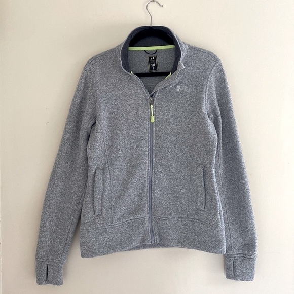 Men’s Under Armor Storm full zip fleece lined jacket or sweater Size Small - Picture 2 of 11
